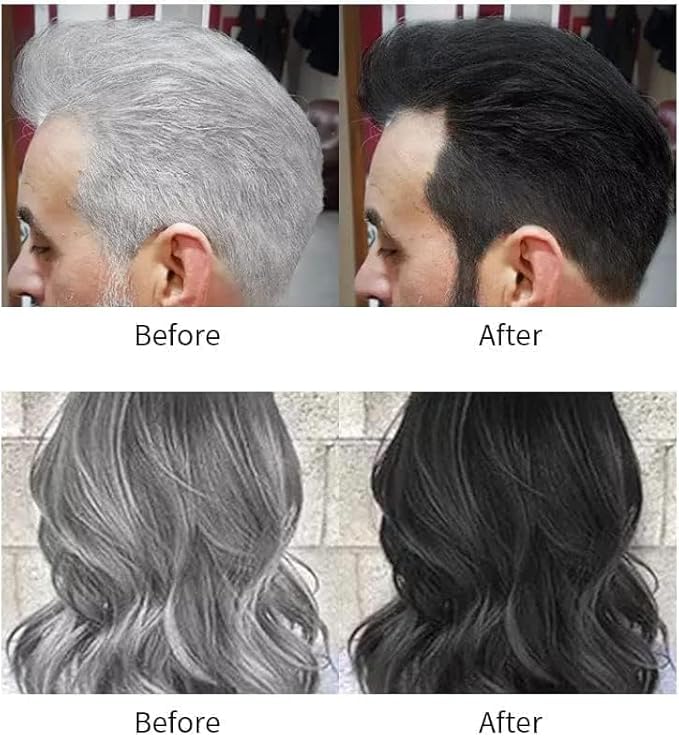 Apple Essence Ammonia-Free Hair Dye Shampoo Lead Free Non-Toxic No Stimulation 96hr (Natural Black (1pc)) - Image 3